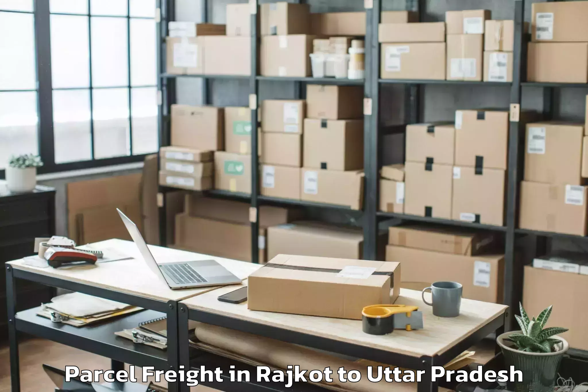 Top Rajkot to Balrampur Parcel Freight Available